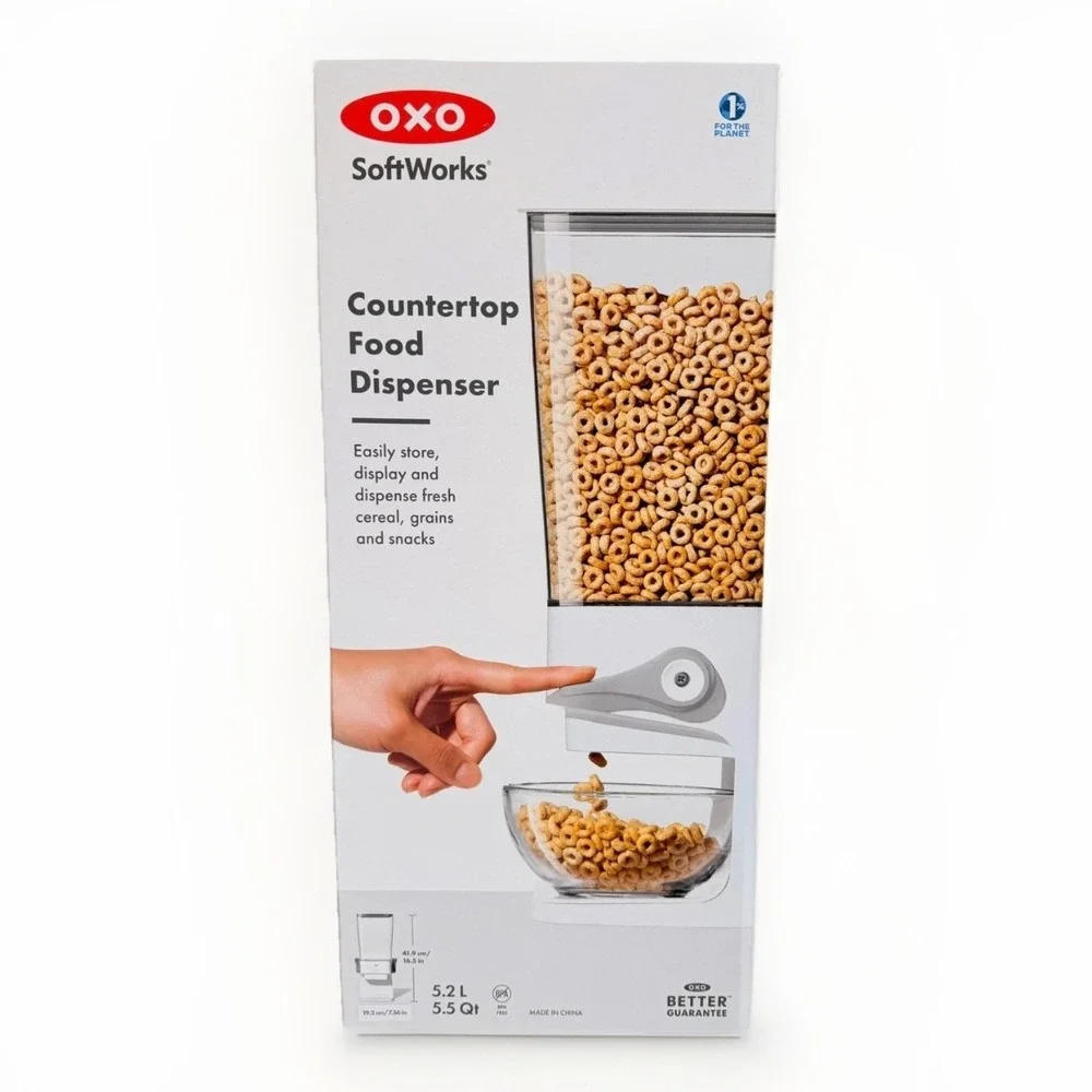 OXO Soft Works Countertop Food Dispenser BPA Free Large-Capacity Canister 5.5 QT
